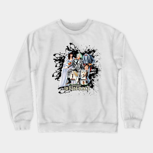 Beetle juice artwork Crewneck Sweatshirt by SAN ART STUDIO 